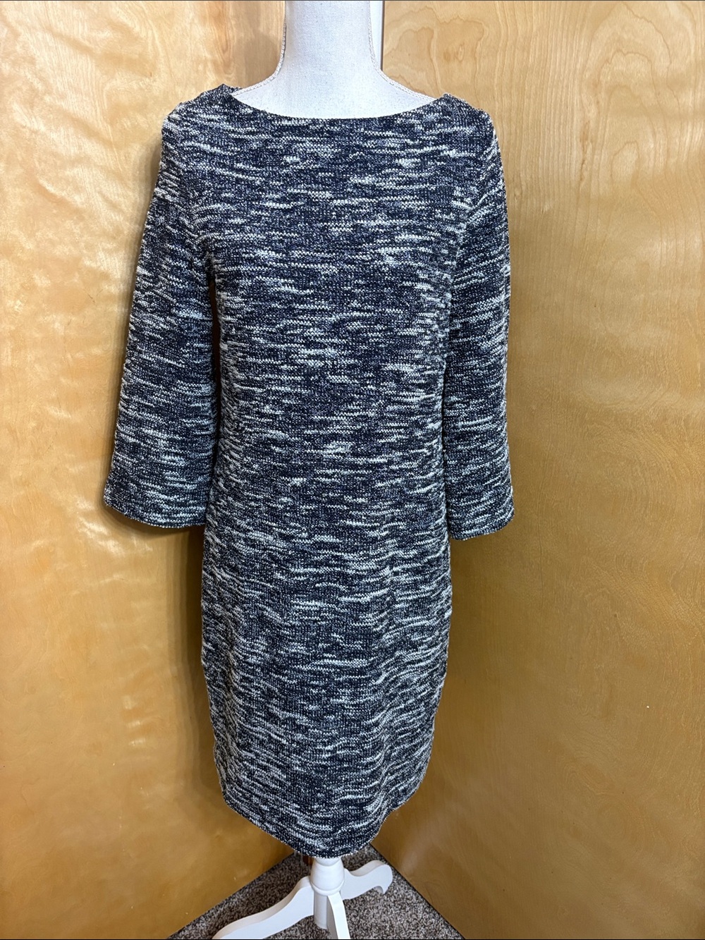Banana Republic Navy Blue Sweater Dress 3/4 Length Sleeve Size S